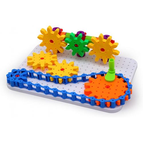  [아마존베스트]Bo Toys Deluxe Gears Building Set, Learning Blocks , Spinning Gears, 170 pcs