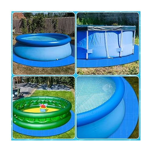  Boao Swimming Pool Ground Cloth Round Swimming Pool Liner Pad for Above Ground Swimming Pools Pool Ground Mat Protector Pad Prevents Punctures Pool Tarp(18 Ft)