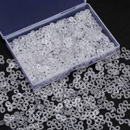 [아마존베스트]500 Pieces S Clips Rubber Band Clips Plastic Connectors Refills Kit Clip for Loom Bracelets (Clear)