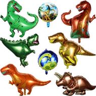 Boao 8 Pieces Dinosaur Foil Balloons Aluminum Mylar Helium Balloons for Weddings Birthday Graduation Party Bridal Shower Jungle Style Party Decorations