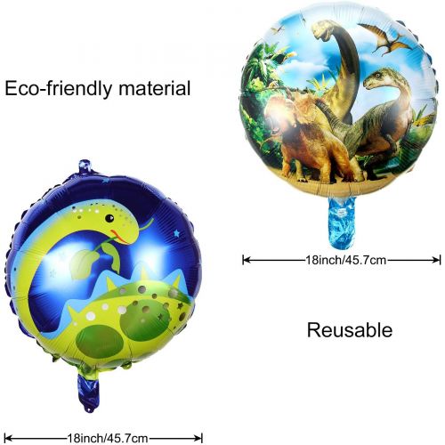  Boao 8 Pieces Dinosaur Foil Balloons Aluminum Mylar Helium Balloons for Weddings Birthday Graduation Party Bridal Shower Jungle Style Party Decorations
