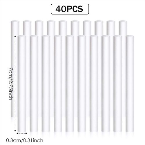  Boao 40 Pieces Humidifier Sticks Cotton Filter Refill Travel Humidifier Sticks Car Humidifier Replacement Parts for Mini Portable Personal USB Powered Humidifiers in Office Bedroom (2.7