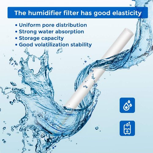  Boao 40 Pieces Humidifier Sticks Cotton Filter Refill Travel Humidifier Sticks Car Humidifier Replacement Parts for Mini Portable Personal USB Powered Humidifiers in Office Bedroom (2.7
