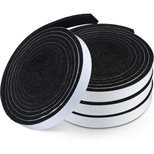  Boao BBQ Gasket Black Grill Tape High Temp Grill Seal Self Stick Gasket, 7.5 Ft Length 1/8 Inch Thickness (4, 0.5 Inch Wide)