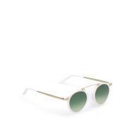 Bob Sdrunk Mark white frame aviator sunglasses