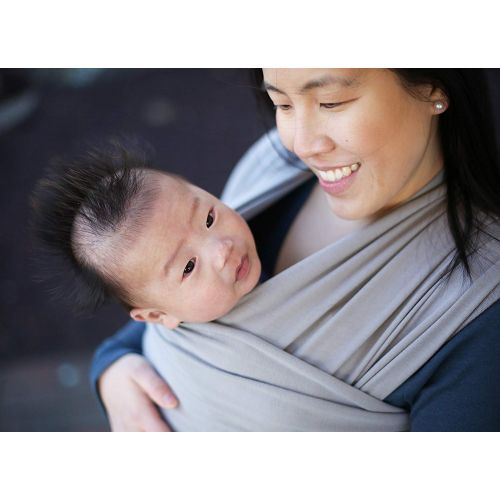  Boba Baby Wrap Grey - The Original Child and Newborn Wrap, Perfect for Infants and Babies Up to 35 lbs