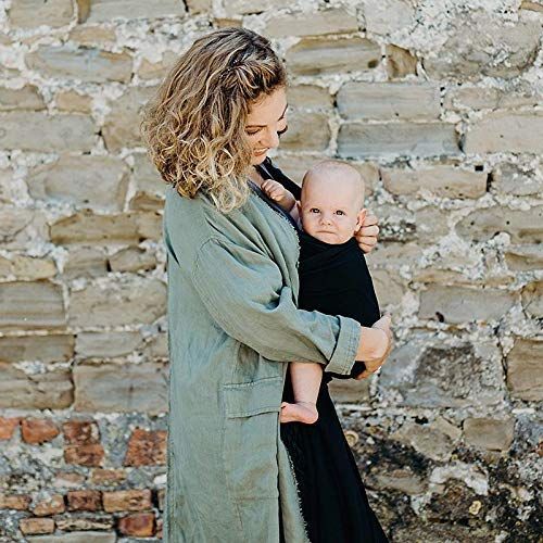  Boba Baby Wrap Carrier, Black - The Original Child and Newborn Sling, Perfect for Infants and Babies Up to 35 lbs (0-36 months)