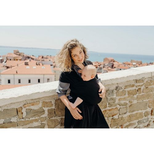  Boba Baby Wrap Carrier, Black - The Original Child and Newborn Sling, Perfect for Infants and Babies Up to 35 lbs (0-36 months)