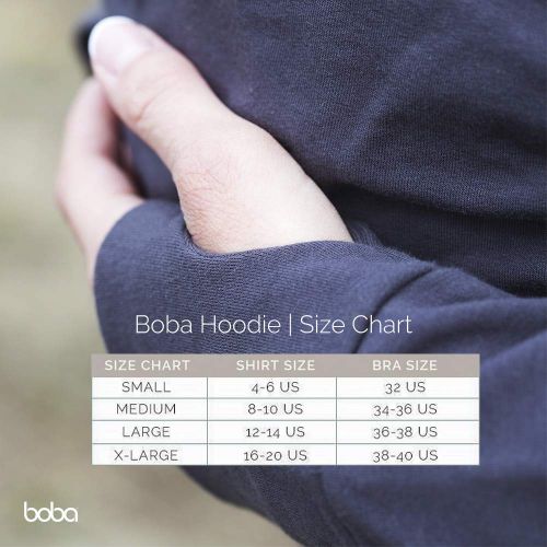  Boba Hoodie, Grey (Large) Baby Carrier Cover Hooded Sweatshirt