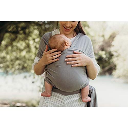  [아마존베스트]Boba Wrap Baby Carrier, Grey - Original Stretchy Infant Sling, Perfect for Newborn Babies and Children...