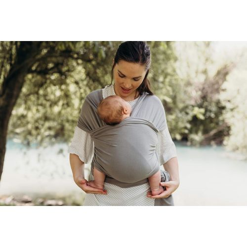  [아마존베스트]Boba Wrap Baby Carrier, Grey - Original Stretchy Infant Sling, Perfect for Newborn Babies and Children...