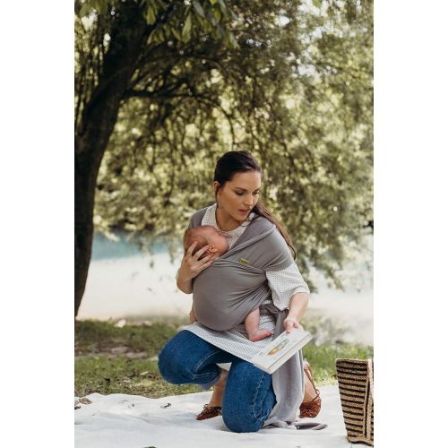  [아마존베스트]Boba Wrap Baby Carrier, Grey - Original Stretchy Infant Sling, Perfect for Newborn Babies and Children...