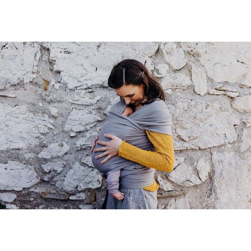  [아마존베스트]Boba Wrap Baby Carrier, Grey - Original Stretchy Infant Sling, Perfect for Newborn Babies and Children...