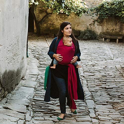  [아마존베스트]Boba Wrap Baby Carrier, Sangria - Original Stretchy Infant Sling, Perfect for Newborn Babies and Children up to 35 lbs