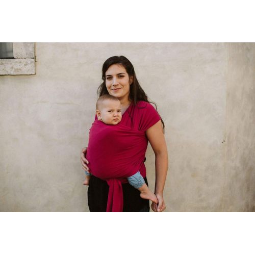  [아마존베스트]Boba Wrap Baby Carrier, Sangria - Original Stretchy Infant Sling, Perfect for Newborn Babies and Children up to 35 lbs
