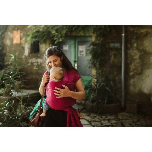  [아마존베스트]Boba Wrap Baby Carrier, Sangria - Original Stretchy Infant Sling, Perfect for Newborn Babies and Children up to 35 lbs