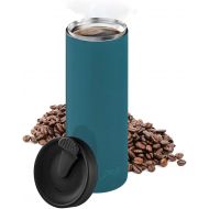 bobble French Coffee Presse For Travel, On-The-Go use, Quick Brew, Slim Design, Triple Wall Insulation, 14 oz (Peacock)