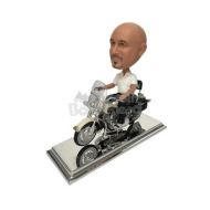 BobbleheadsEtsyShop Custom Bobblehead Motorcycle Aficionado, Harley Davidson Custom Bobblehead, Biker Custom Bobblehead