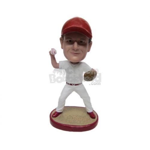  BobbleheadsEtsyShop Custom Bobblehead Pitcher Baseball Player, Baseball Player Custom bobblehead, Sports Custom Bobblehead