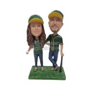 BobbleheadsEtsyShop Custom Bobblehead Baseball Wedding Couple, Bride & Groom Baseball Fan Custom Bobblehead, Wedding Custom Bobblehead, Personalized Bobblehead