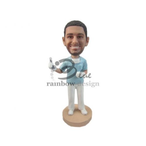  BobbleheadsEtsyShop Custom Bobblehead Male Dentist, Dental Hygienist Custom Bobblehead, Dentistry Custom Bobblehead, Dental Custom Bobblehead