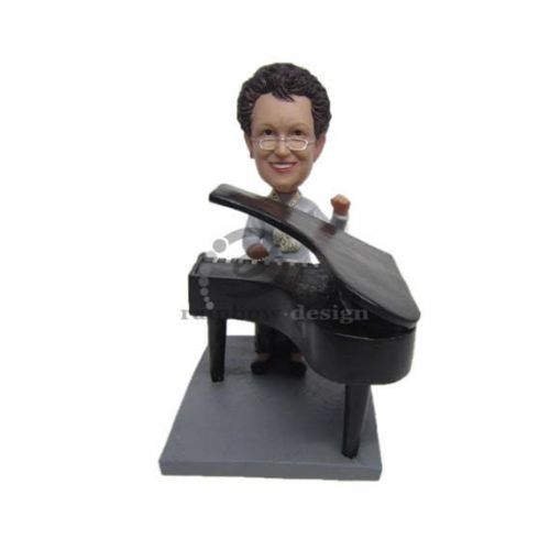  BobbleheadsEtsyShop Custom Bobblehead Female Pianist Piano Player Custom Bobblehead, Music Custom Bobblehead