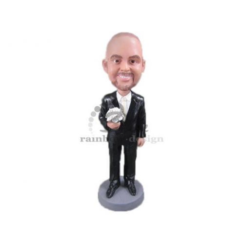  BobbleheadsEtsyShop Custom Bobblehead Classy Groom, Groomsman Custom Bobblehead, Bridal Party Custom Bobblehead, Personalized Bobblehead