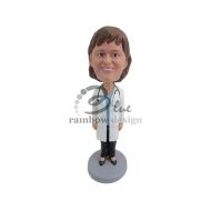 BobbleheadsEtsyShop Custom Bobblehead Female Doctor in Scrubs, Female Physician Custom Bobblehead, Doctor Custom Bobblehead