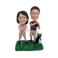 BobbleheadsEtsyShop Custom Bobblehead Golf Loving Couple, Golfer Couple Custom Bobblehead, Bridal Party Custom Bobblehead, Personalized Bobblehead