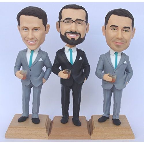  Bobblit Custom Groomsmen Bobbleheads - Funny Groomsmen Gift - Wedding Groomsmen Look Alike - Personalized Bobblehead In Custom Clothing