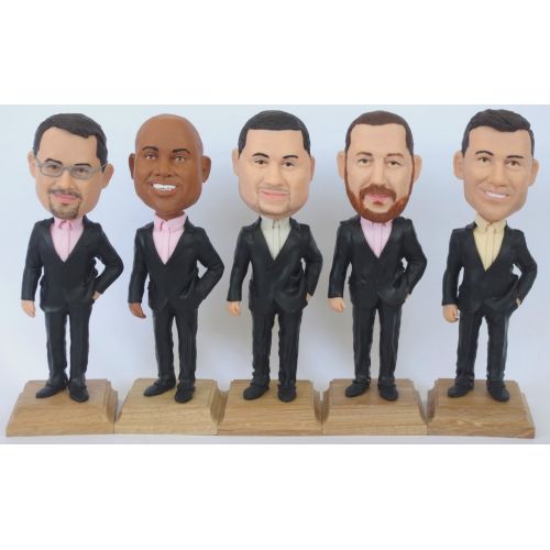  Bobblit Custom Groomsmen Bobbleheads - Funny Groomsmen Gift - Wedding Groomsmen Look Alike - Personalized Bobblehead In Custom Clothing