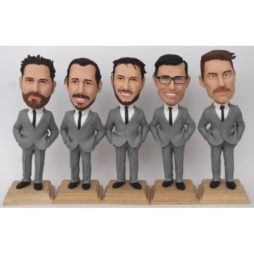  Bobblit Custom Groomsmen Bobbleheads - Funny Groomsmen Gift - Wedding Groomsmen Look Alike - Personalized Bobblehead In Custom Clothing