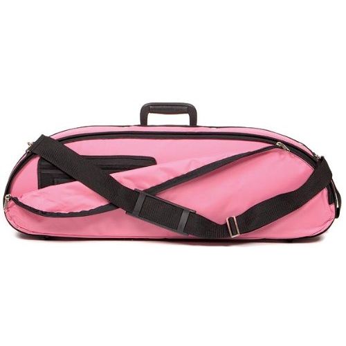  Bobelock Half Moon Puffy 1047P 4/4 Violin Case with Pink Exterior and Grey Interior