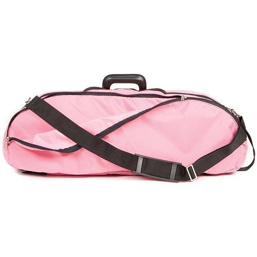  Bobelock 1047FV Pink Fiberglass 4/4 Violin Case with Silver Velvet Interior and Protective Bag