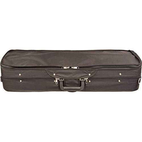  Bobelock 1003 Featherlight Oblong 4/4 Violin Case, Black Exterior with Gray interior