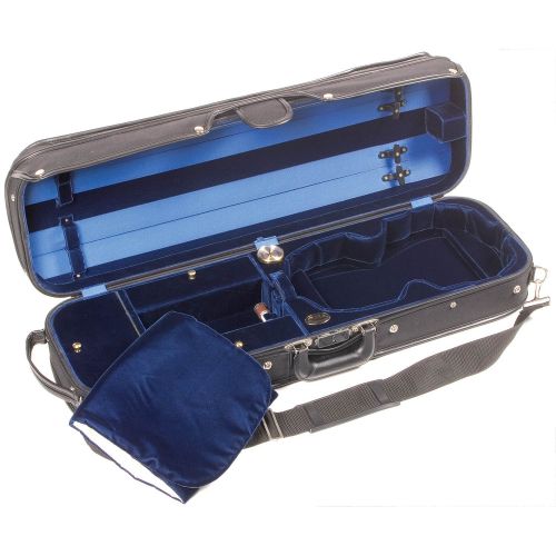  Bobelock Hill Style 1017 Semi-French Fitted Black/Blue 4/4 Violin Case