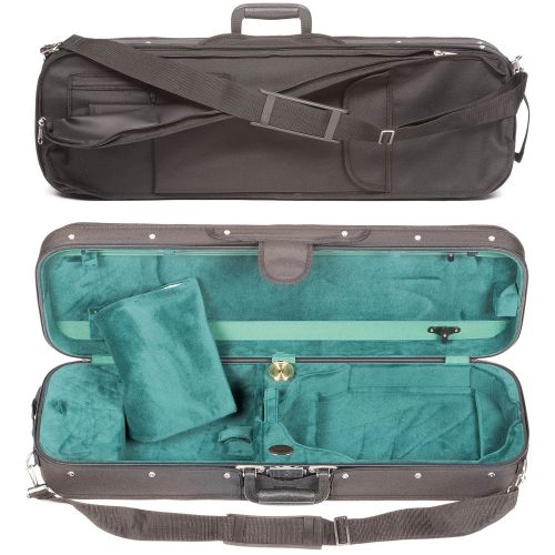  Bobelock 1002S Oblong 4/4 Violin Case with Green Velour Interior