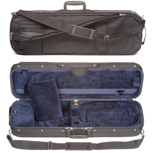  Bobelock 1002S Oblong 4/4 Violin Case with Blue Velour Interior