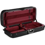 Bobelock B2005 Oblong Wooden Viola Case - Black with Wine Interior