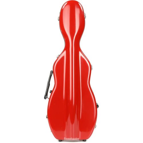  Bobelock B1062 Fiberglass Cello-shaped Violin Case - Red