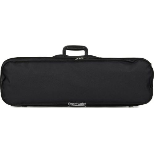  Bobelock B1002 Oblong Wooden 4/4 Violin Case - Black with Wine Interior