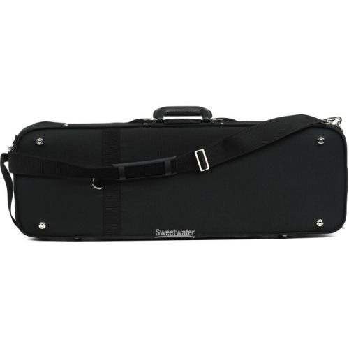  Bobelock B1003 Featherlite 4/4 Violin Case - Black with Wine Interior