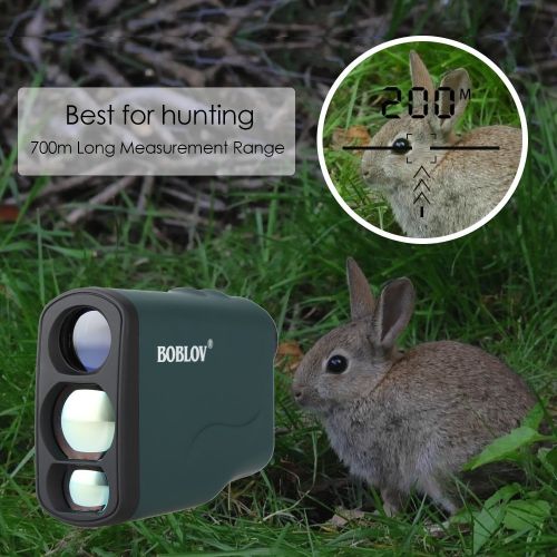  Boblov BOBLOV X7 700 Yards Golf Hunting Range Finder USB Wireless Charging,6X 21mm Long RangeFinder Binoculars Support Ranging, Scan, Flagpole Lock, Fog Speed Measurement Function