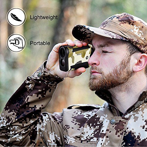  Boblov 1000Yards Hunting Rangefinder Speed Measure Range Finder Telescope 6X Magnification +- 1 M Accuracy Vibration and USB Charge for Hunting Racing Archery Bow
