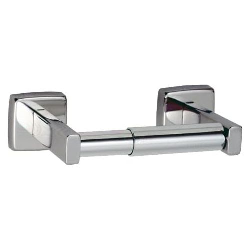  Bobrick 6857 Stainless Steel Single Roll Toilet Tissue Dispenser, Satin Finish, 7-1/4 Width x 2 Height x 3-15/16 Projection