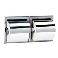 Bobrick 699 304 Stainless Steel Recessed Dual Roll Toilet Tissue Dispenser with Hood and Mounting Clamp, Bright Finish, 12-516 Width x 6-18 Height