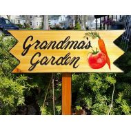 /BobsWoodSignShop Garden Signs, Personalized Garden Signs, Christmas Gift Garden SignGrandmas Garden Grandpas Garden Pop Pops Garden Nanas Garden