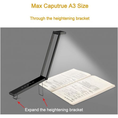  Bochani ZSEEWCAM 13 MP USB Document Camera for Teachers, 4K Ultra High Definition A3-Size Capture, with Dual-Mode LED Supplemental Light and Auto Focus, Web for Distance Learning, Remote Working, C