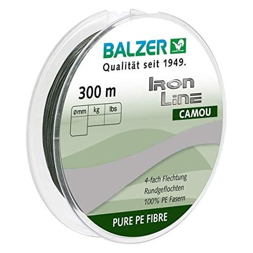  [아마존베스트]Balzer Iron Line 4 Camou 300 m Spool Braided Line