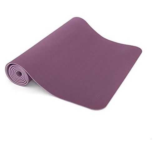  [아마존베스트]Bodhi Lotus Yoga Mat 183x 60cm x 6mm Soft Grip Pro II Foam non-polluante TPE and 100% Recyclable aubergine/aubergine clair